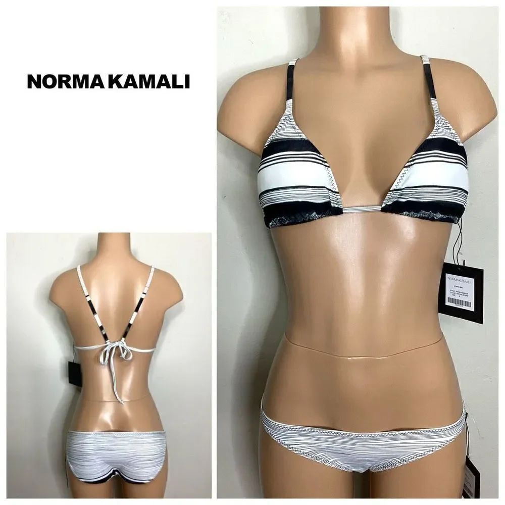 New. Norma Kamali striped bikini. Retails $240. Medium